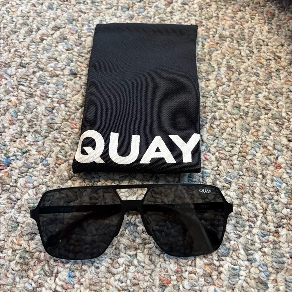 Quay Australia Black Shield Sunglasses